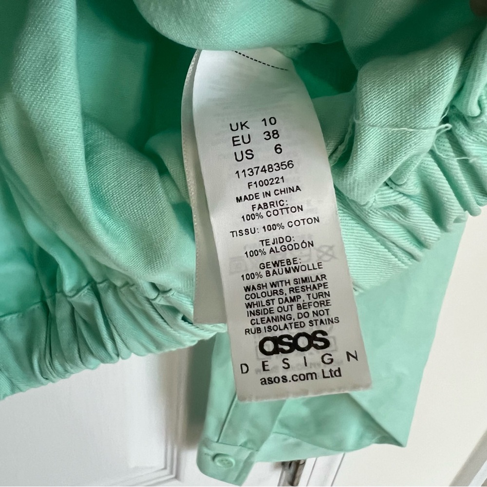 ASOS DESIGN Mint Cropped Shirt Jacket - Picture 13 of 14